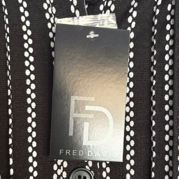 Fred David Black and White Striped Blouse - Picture 3 of 4